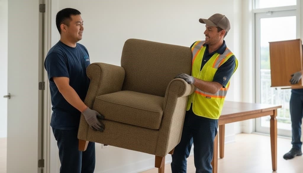 Only Junk team moving furniture